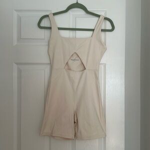 We wore what ivory one piece workout romper